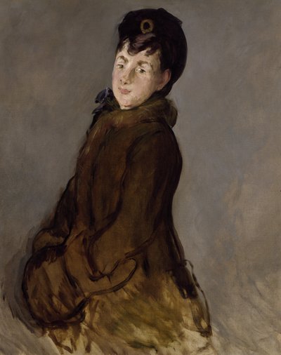 Portret van Isabelle Lemonnier met een Muff, c.1879 door Édouard Manet