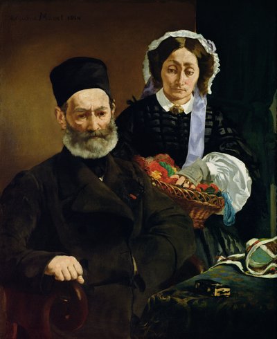 Portret van Monsieur en Madame Auguste Manet door Édouard Manet
