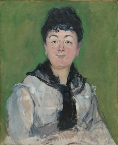 Portret van een vrouw met een zwarte fichu, ca. 1878 door Édouard Manet