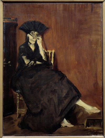 Portret van de schilder Berthe Morisot door Édouard Manet
