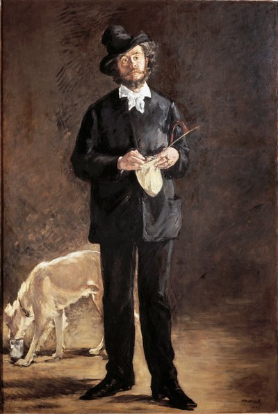 Portret van de dichter, schilder en beeldhouwer Gilbert-Marcellin Desboutin door Édouard Manet