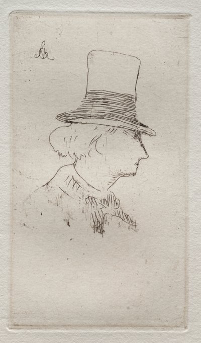 Profielportret van Charles Baudelaire door Édouard Manet