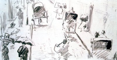Straatscène door Édouard Manet