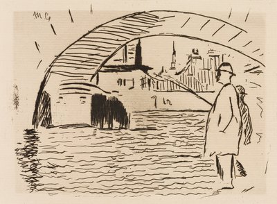 De boog van de brug, plaat 6 uit Le Fleuve door Édouard Manet
