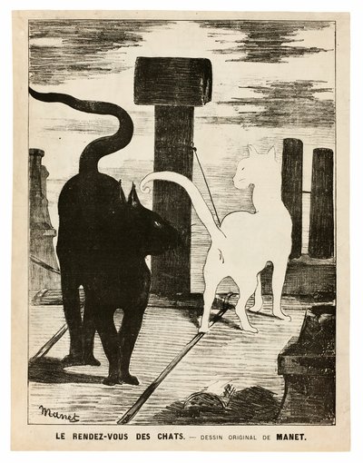 Het rendez-vous van de katten door Édouard Manet