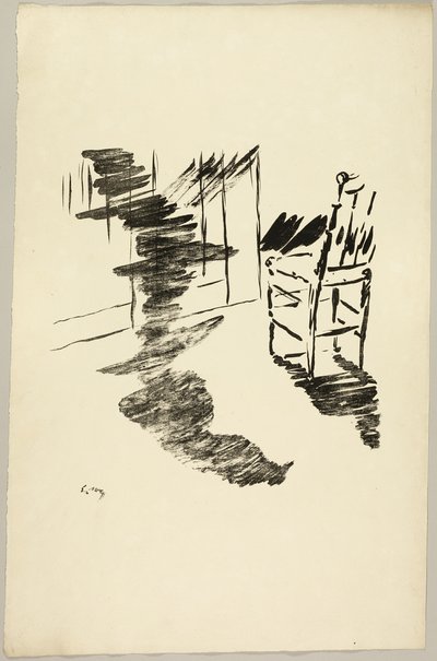 De stoel ("Die schaduw die op de vloer zweeft..."), uit De Raaf (Le Corbeau) door Édouard Manet