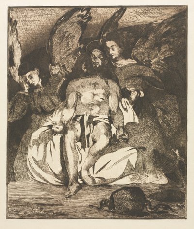 De Dode Christus met Engelen door Édouard Manet