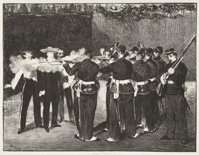 De executie van keizer Maximiliaan door Edouard Manet