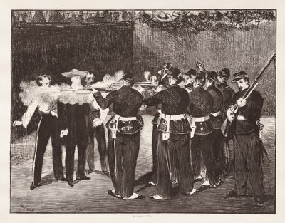 De executie van keizer Maximiliaan door Édouard Manet