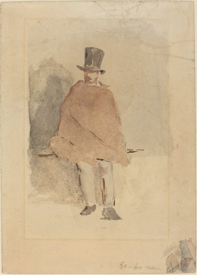 De man met de hoge hoed, 1858-1859 door Édouard Manet