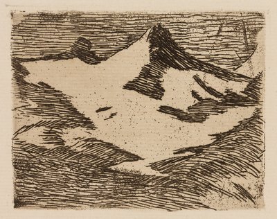 De berg, plaat 2 van Le Fleuve door Édouard Manet