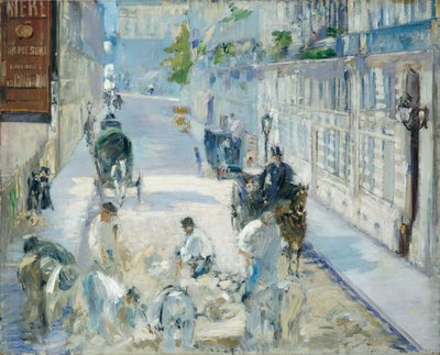 De Rue Mosnier met Arbeiders door Édouard Manet