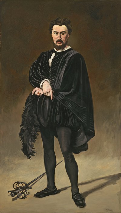 De Tragische Acteur (Rouviere als Hamlet) door Édouard Manet
