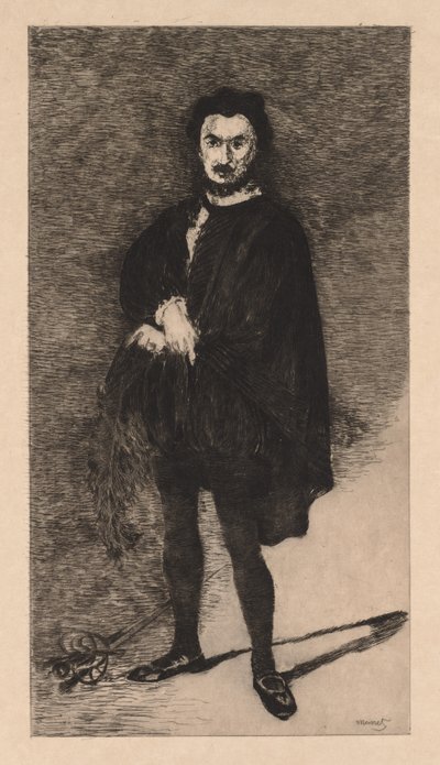 De tragische acteur door Édouard Manet