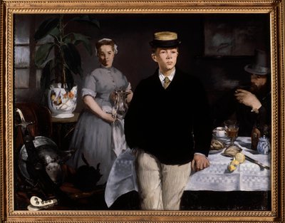 Het ontbijt in het atelier door Édouard Manet