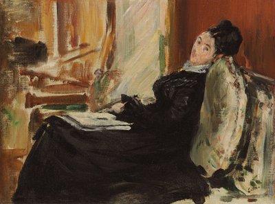 Jonge Vrouw met Boek, ca. 1875 door Édouard Manet