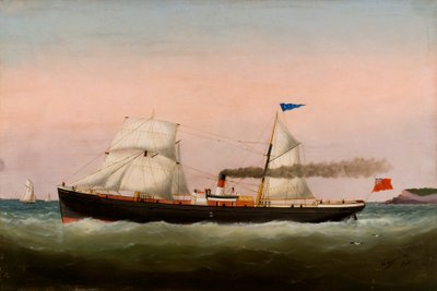 Zeilboten, Le Havre, 1877 door Edouard Marie Adam