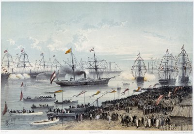 Aankomst van Zijne Majesteit de Keizer van Oostenrijk in Port Said in 