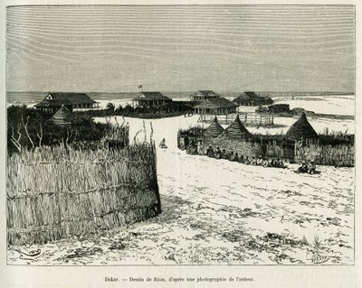 Dakar. Gravure door Riou ter illustratie van het verhaal 