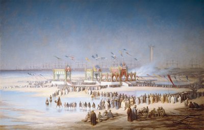 Inhuldigingsceremonie van het Suezkanaal in Port-Said, 17 november 1869 door Edouard Riou