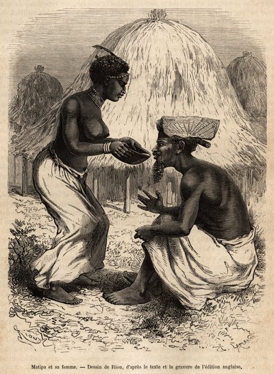 Matipa, een inheemse man die kano