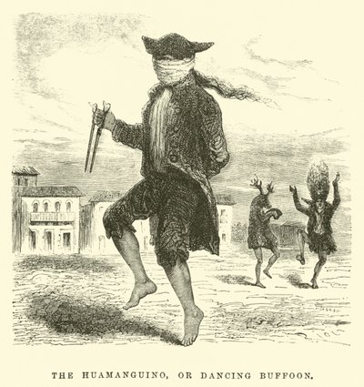 De Huamanguino, of Dansende Nar door Edouard Riou