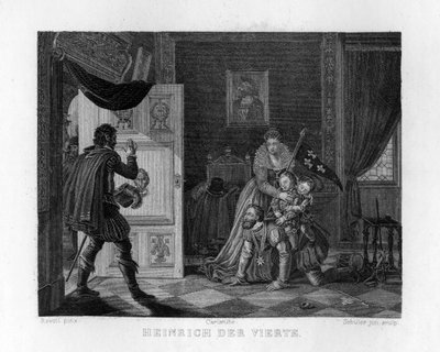 Hendrik IV en zijn kinderen, ca. 1833 door Edouard Schuler