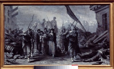 Beleg van Parijs: Arrestatie van de Communards door Edouard Toudouze