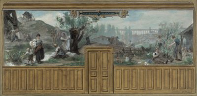 Schets voor het stadhuis van Arcueil-Cachan: Les travaux d