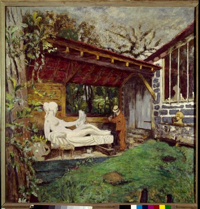 Aristide Maillol voltooit het beeldhouwwerk ter ere van Paul Cezanne door Edouard Vuillard