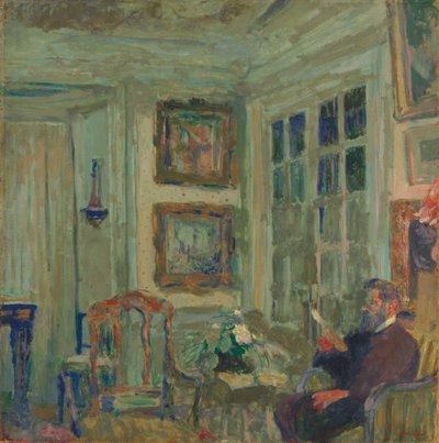 Arthur Fontaine aan het Lezen door Edouard Vuillard