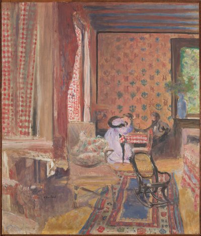 Bij het bordspel door Edouard Vuillard