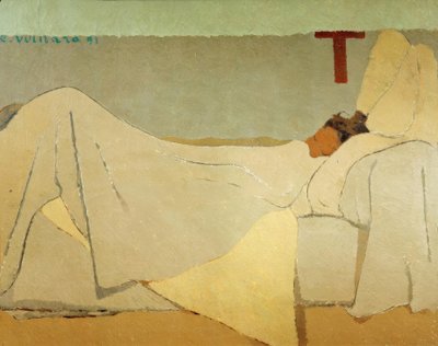 In bed door Edouard Vuillard