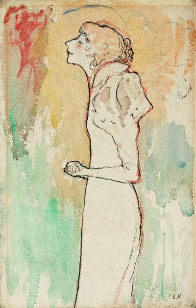 Zangeres, ca. 1891-92 door Edouard Vuillard