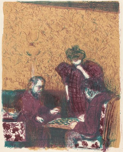 Dambordspel door Edouard Vuillard