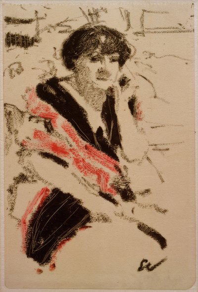 Halffiguur van een zittende vrouw door Edouard Vuillard