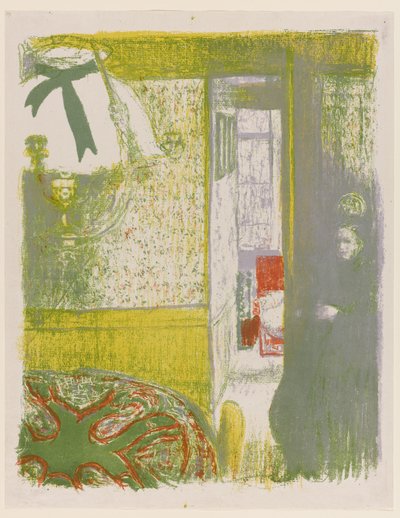 Interieur met Hanglamp, pl.4 uit Landschappen en Interieurs, 1899 door Edouard Vuillard