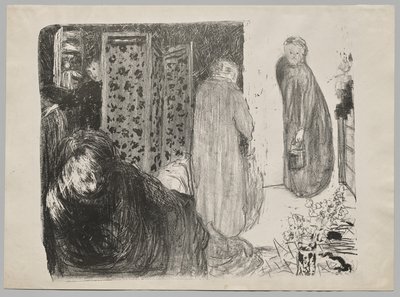 Interieur met een Scherm door Edouard Vuillard
