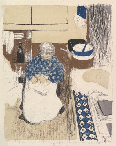 La Cuisinière, uit de serie Paysages et Intérieurs door Edouard Vuillard