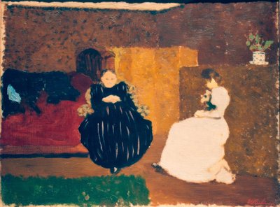 Het praatje door Edouard Vuillard