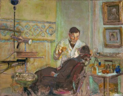 Dokter Georges Viau in zijn tandartspraktijk door Edouard Vuillard