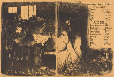 Lees de Revue Blanche; Een Nacht in April Ceos, Het Beeld door Edouard Vuillard