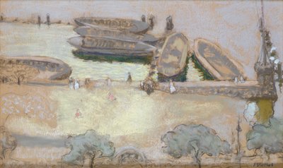 Loschplatz aan de Aussenalster, 1913 door Edouard Vuillard