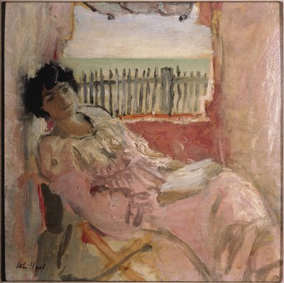Lucy Hessel aan de kust, ca. 1904 door Edouard Vuillard