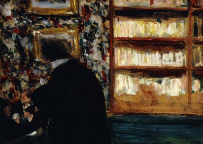 Monsieur Natanson in de bibliotheek door Edouard Vuillard