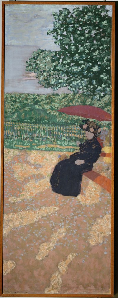 Park in Parijs: Dame in het zwart door Edouard Vuillard