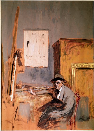 Portret van de schilder Jean Louis Forain in zijn atelier door Edouard Vuillard