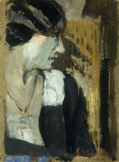 Profiel van een vrouw door Edouard Vuillard