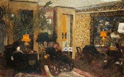 Kamer met Drie Lampen, Rue St. Florentin, 1899 door Edouard Vuillard