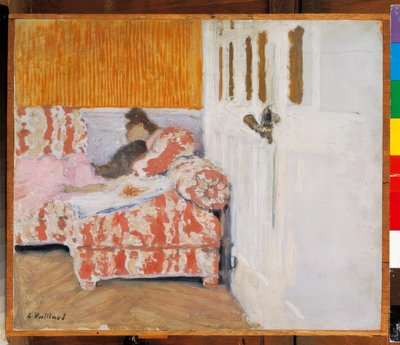Op de sofa (De witte kamer) door Edouard Vuillard